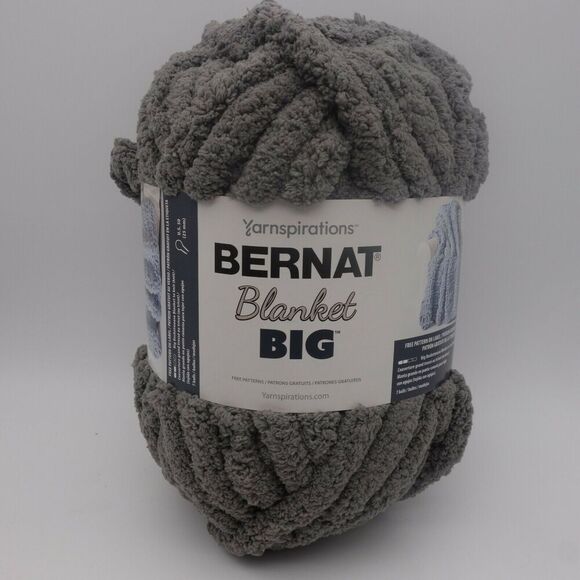 NEW Yarnspirations Bernat Big Blanket Yarn Chunky Knit Gray 51005 32 yds - Picture 5 of 5
